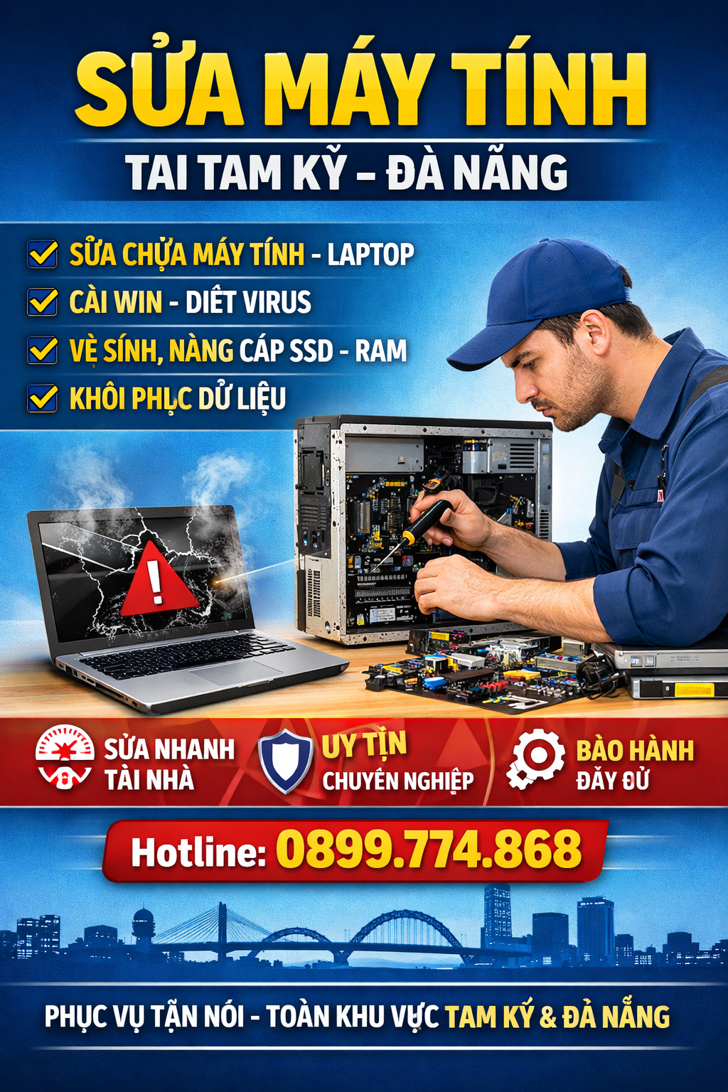 sửa máy tính tại nhà tam kỳ