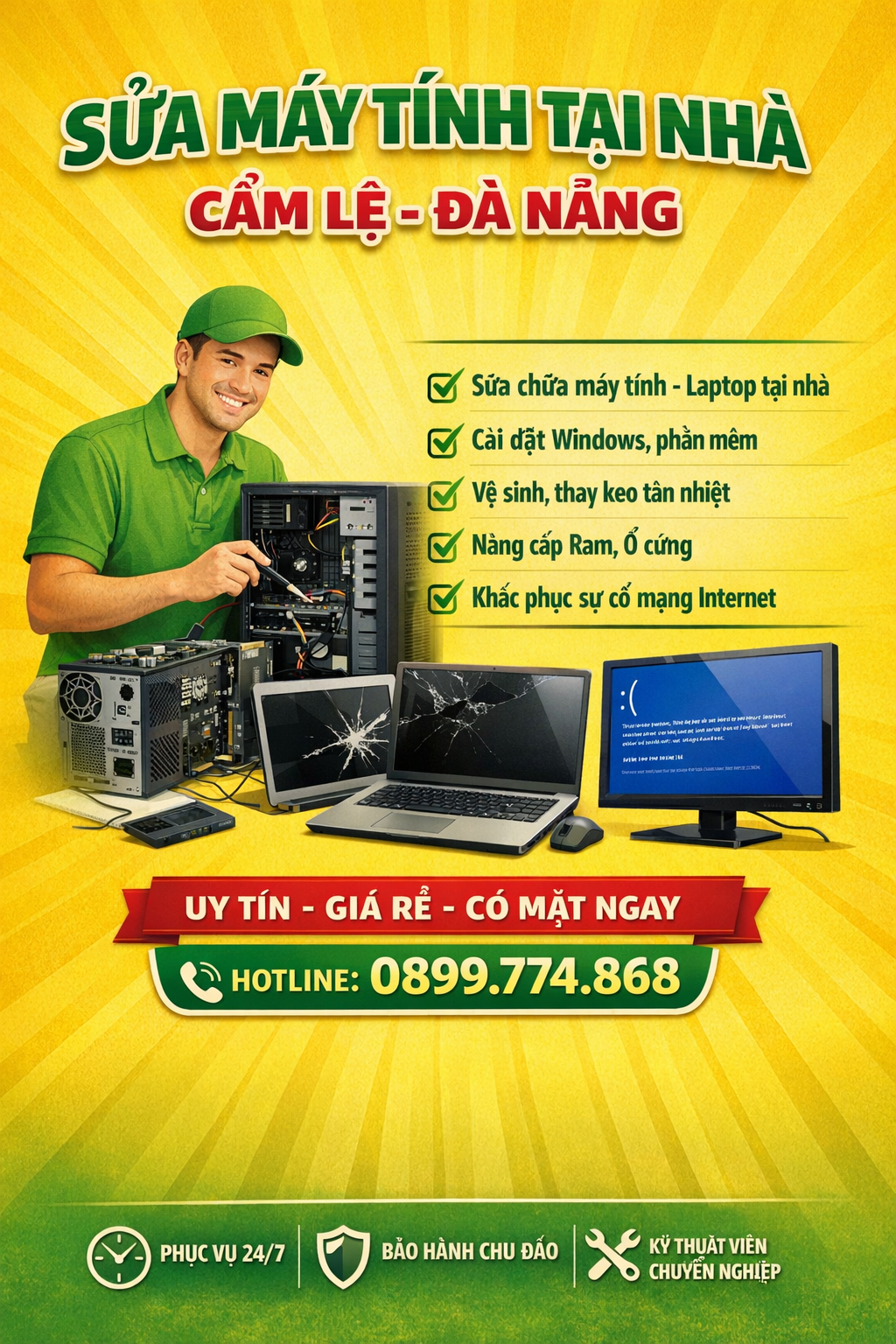 sửa máy tính tại nhà cẩm lệ đà nẵng