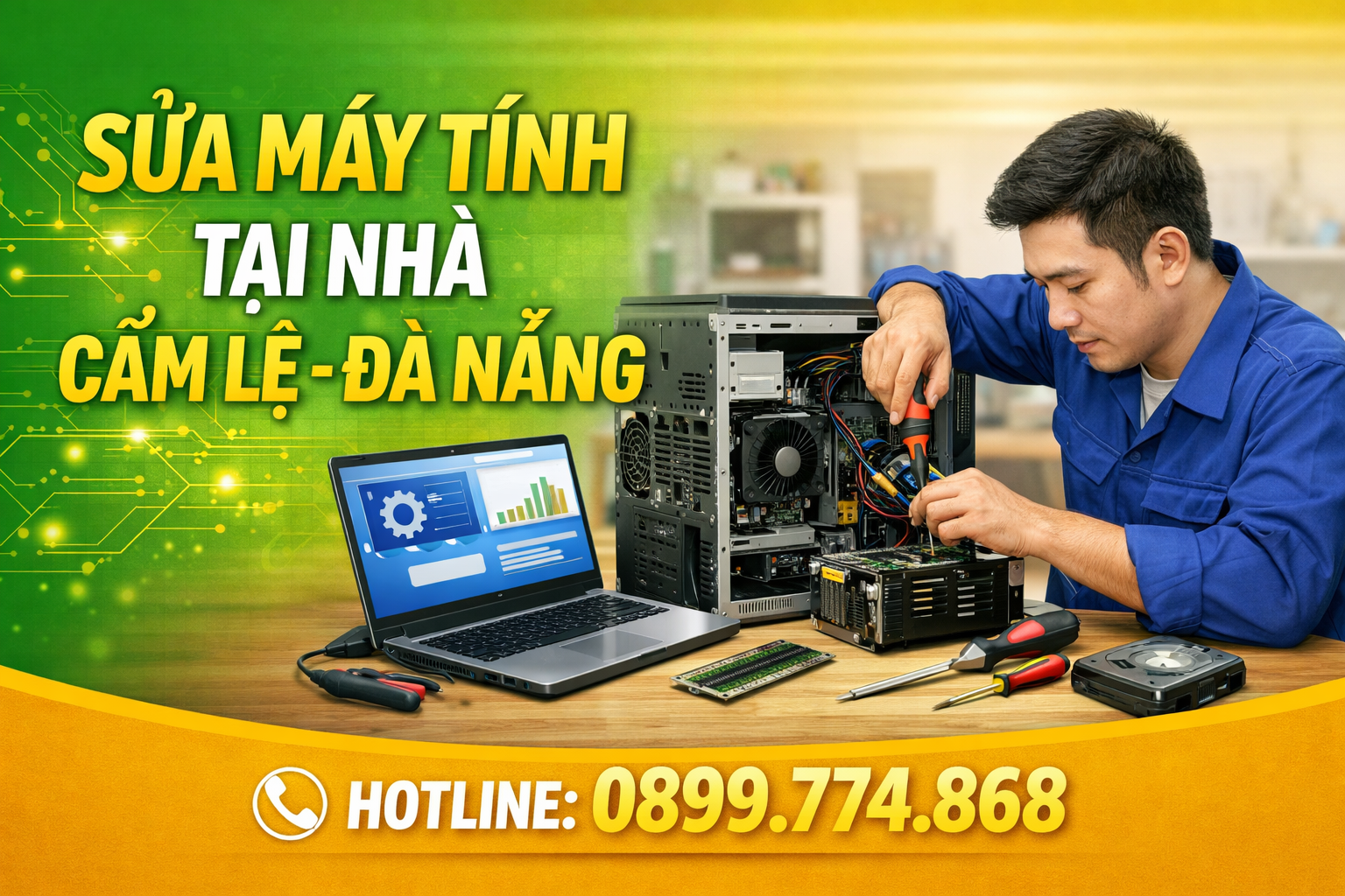 sửa máy tính tại nhà cẩm lệ đà nẵng