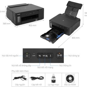Máy in phun trắng đen đơn năng Canon PIXMA GM2070 Wifi
